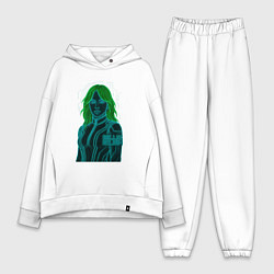 Женский костюм оверсайз Билли Айлиш из неоновых линий, цвет: белый