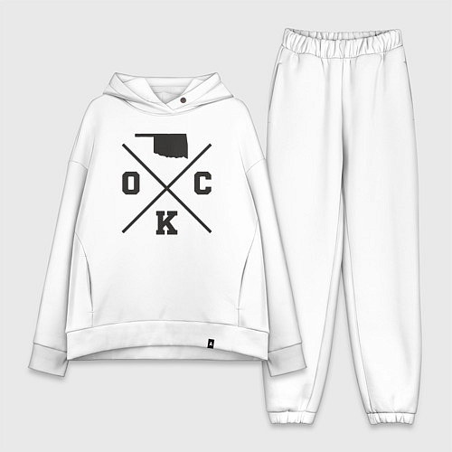 Женский костюм оверсайз Map OKC / Белый – фото 1