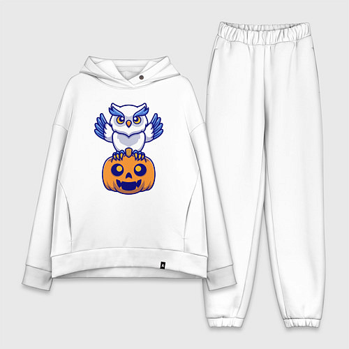 Женский костюм оверсайз Halloween owl / Белый – фото 1
