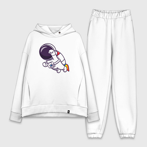 Женский костюм оверсайз Супер космонавт в полёте / Белый – фото 1