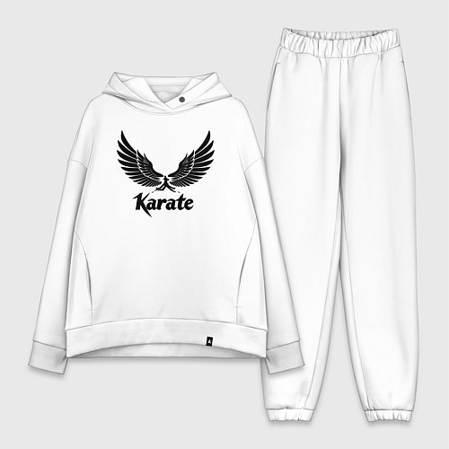 Женский костюм оверсайз Крылатый стиль карате / Белый – фото 1