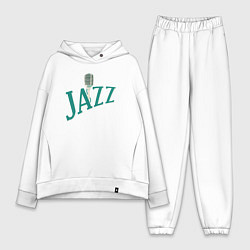 Женский костюм оверсайз Jazz microphone, цвет: белый