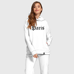 Женский костюм оверсайз Paris - France, цвет: белый — фото 2