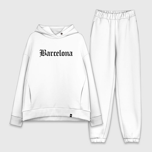 Женский костюм оверсайз Barcelona Catalonia - Spain / Белый – фото 1