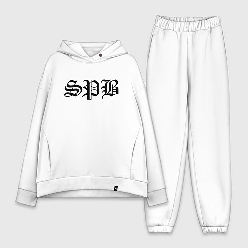 Женский костюм оверсайз Saint Petersburg - meme / Белый – фото 1