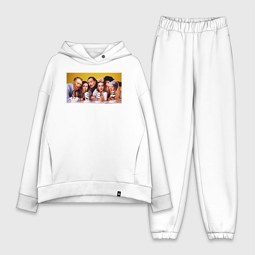 Женский костюм оверсайз Художниик друзья / Белый – фото 1