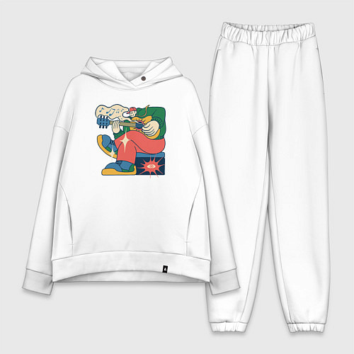 Женский костюм оверсайз Rock boy / Белый – фото 1