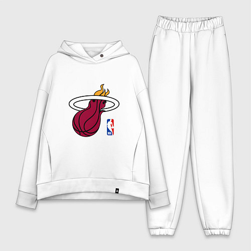 Женский костюм оверсайз Майами Хит - команда НБА / Белый – фото 1