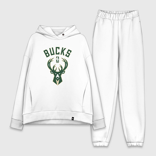 Женский костюм оверсайз Милуоки Бакс - команда НБА / Белый – фото 1