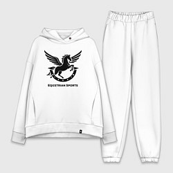 Женский костюм оверсайз Конный спорт лошадиное лого