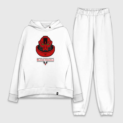 Женский костюм оверсайз Вархаммер - Кровавые Ангелы / Белый – фото 1