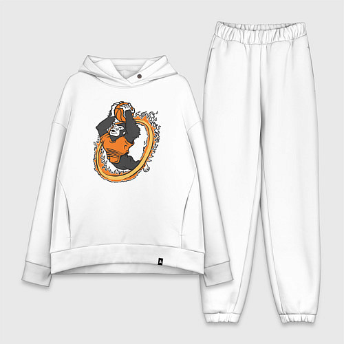 Женский костюм оверсайз Phoenix Suns gorilla / Белый – фото 1