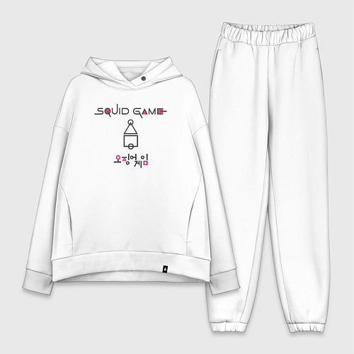 Женский костюм оверсайз Это игра в кальмара / Белый – фото 1