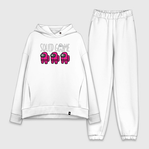Женский костюм оверсайз Among us squid game / Белый – фото 1