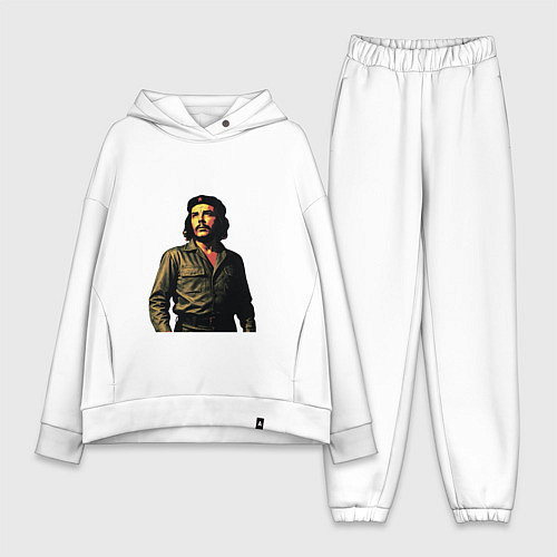 Женский костюм оверсайз Поп-арт Че Гевара 1970-е / Белый – фото 1