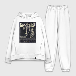 Женский костюм оверсайз Славные парни постер, цвет: белый