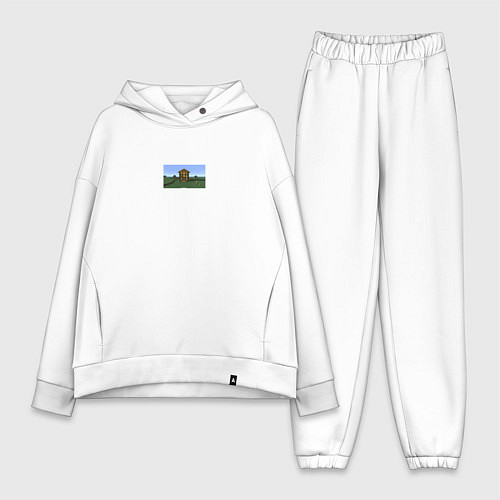 Женский костюм оверсайз Да ты че мем майнкрафт / Белый – фото 1