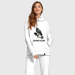 Женский костюм оверсайз Shpioniro Golubiro, цвет: белый — фото 2