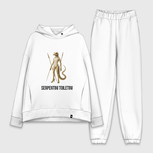 Женский костюм оверсайз Serpentini Toiletini / Белый – фото 1