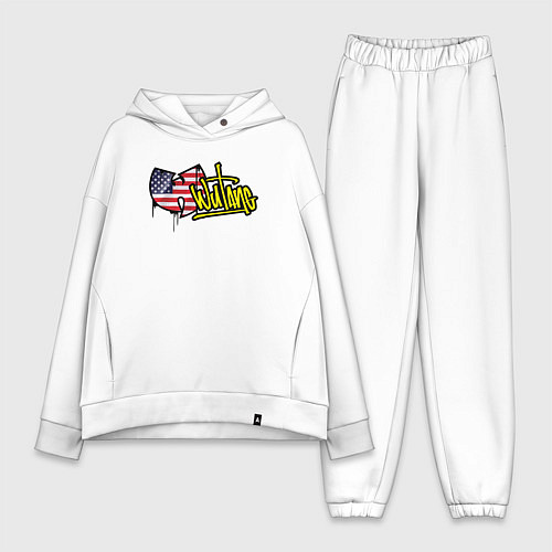 Женский костюм оверсайз USA Wu-Tang / Белый – фото 1
