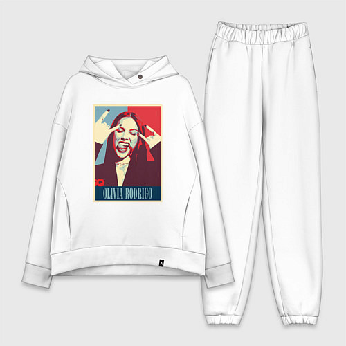 Женский костюм оверсайз Olivia Rodrigo rock / Белый – фото 1