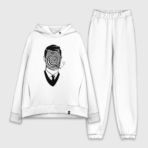 Женский костюм оверсайз Человек-загадка / Белый – фото 1