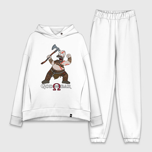 Женский костюм оверсайз Homer - god of bar / Белый – фото 1