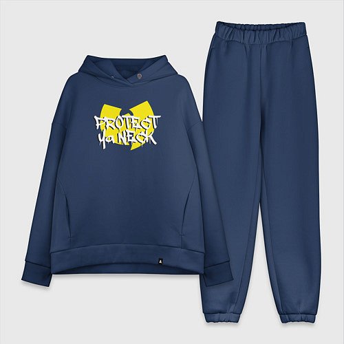 Женский костюм оверсайз Protect ya neck Wu-Tang / Тёмно-синий – фото 1