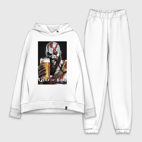 Женский костюм оверсайз Kratos - god of bar / Белый – фото 1