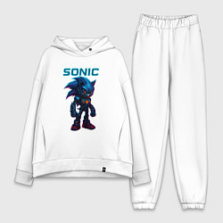 Женский костюм оверсайз Sonic cyberpunk, цвет: белый