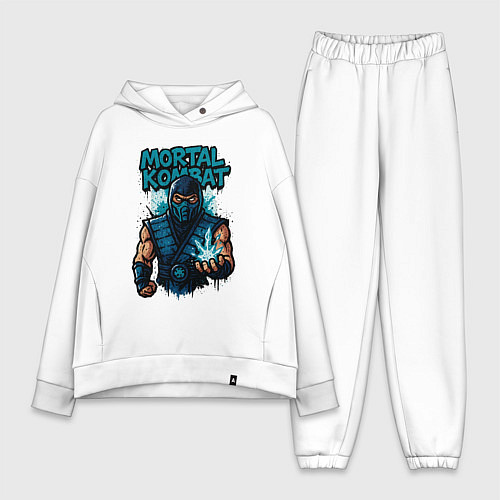 Женский костюм оверсайз Sub-zero graffiti / Белый – фото 1