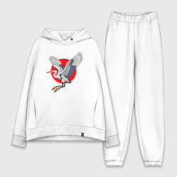 Женский костюм оверсайз Цапля на закате