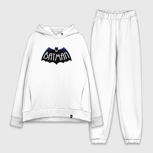 Женский костюм оверсайз Мистер Бэтмен / Белый – фото 1