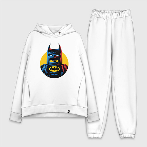Женский костюм оверсайз Batman look / Белый – фото 1