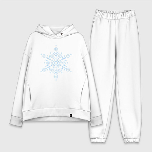 Женский костюм оверсайз Акадза 3 высшая луна / Белый – фото 1