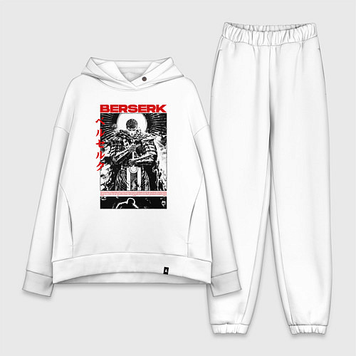 Женский костюм оверсайз Berserk - poster / Белый – фото 1