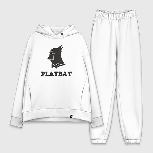 Женский костюм оверсайз Playbat / Белый – фото 1