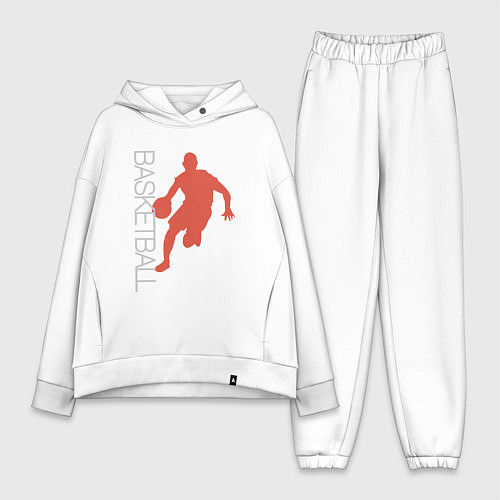 Женский костюм оверсайз Basketball game / Белый – фото 1