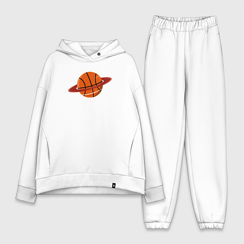 Женский костюм оверсайз Saturn basketball / Белый – фото 1