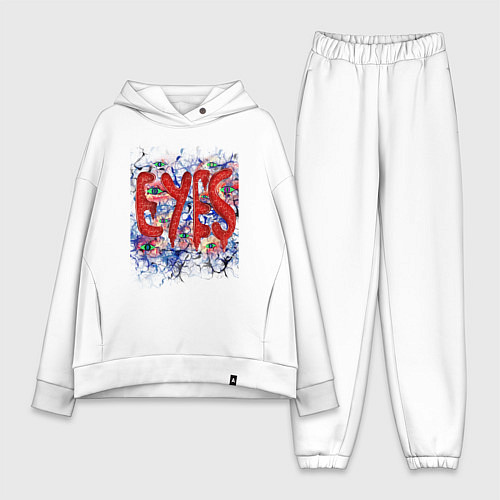 Женский костюм оверсайз Eyes halloween / Белый – фото 1