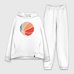 Женский костюм оверсайз Basket color, цвет: белый
