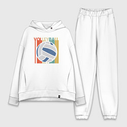 Женский костюм оверсайз Volleyball colors, цвет: белый
