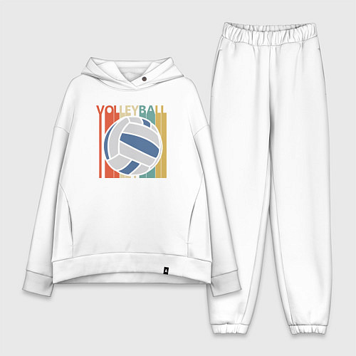 Женский костюм оверсайз Volleyball colors / Белый – фото 1