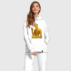 Женский костюм оверсайз Золотой Мидас Fortnite, цвет: белый — фото 2