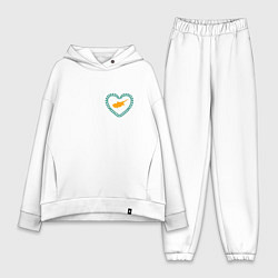 Женский костюм оверсайз Кипр в сердечке