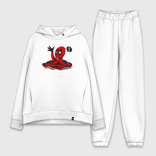 Женский костюм оверсайз Привет Дэдпул / Белый – фото 1