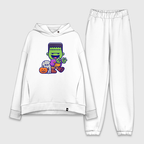 Женский костюм оверсайз Милый Франкенштейн / Белый – фото 1