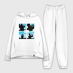 Женский костюм оверсайз Depeche Mode world in my eyes, цвет: белый