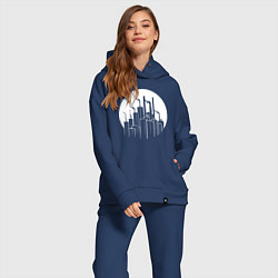 Женский костюм оверсайз Лунный завод, цвет: тёмно-синий — фото 2