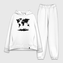 Женский костюм оверсайз Мир в тени города